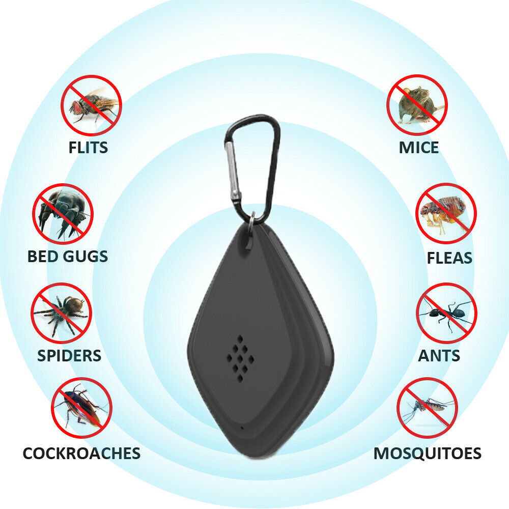 Tragbarer Ultraschall-Mückenvertreiber USB-Insektenschutz - Koosh Style 